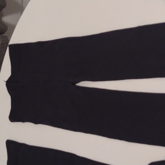 NEW Set of Two Thick Opaque Dark Charcoal Gray Footed Tights Size Small - Picture 6 of 13